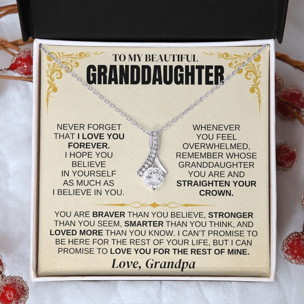 To My Beautiful Granddaughter - Beautiful Necklace Gift Set - SS342