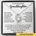 Granddaughter Forever Love necklace with keepsake message card