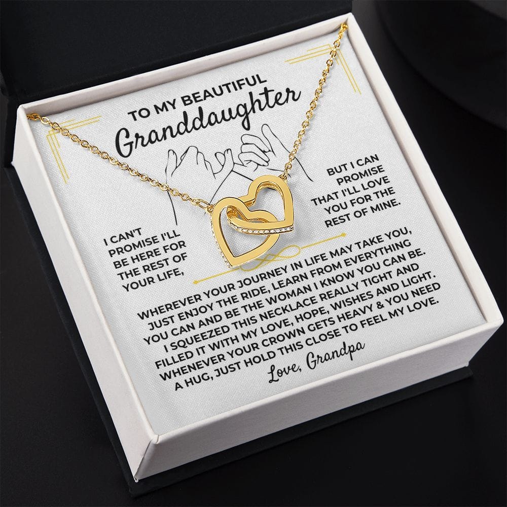 To My Beautiful Granddaughter - Interlocked Gold Hearts Gift Set - SS391