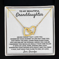 To My Beautiful Granddaughter - Interlocked Gold Hearts Gift Set - SS392