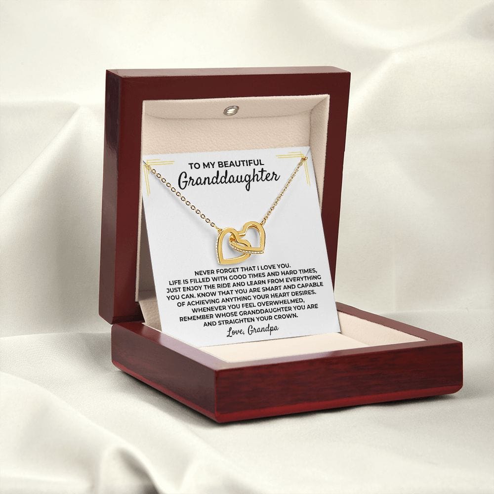 To My Beautiful Granddaughter - Grandpa - Interlocked Hearts Gift Set - SS393