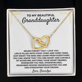 To My Beautiful Granddaughter - Grandpa - Interlocked Hearts Gift Set - SS393