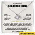 Granddaughter Love Knot necklace with keepsake message card
