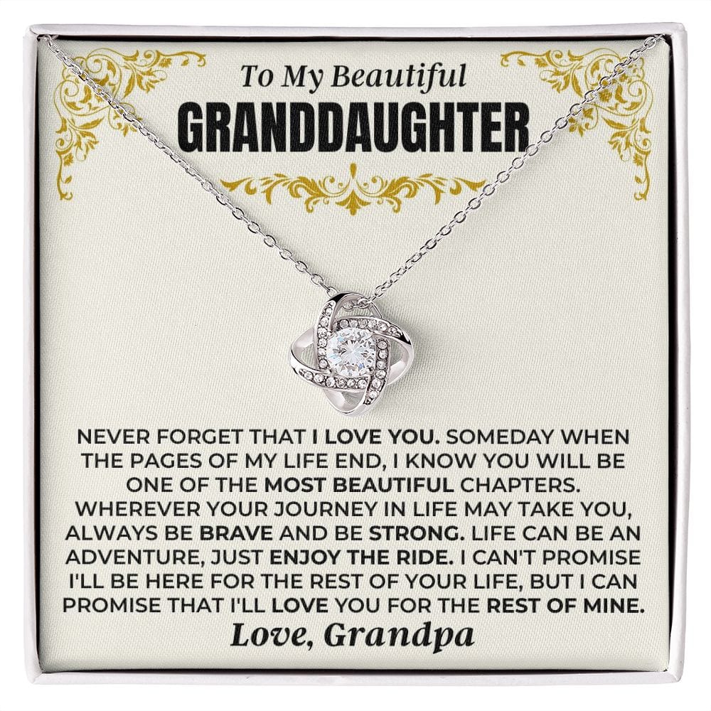 To My Beautiful Granddaughter - Love Knot Gift Set - SS481GP