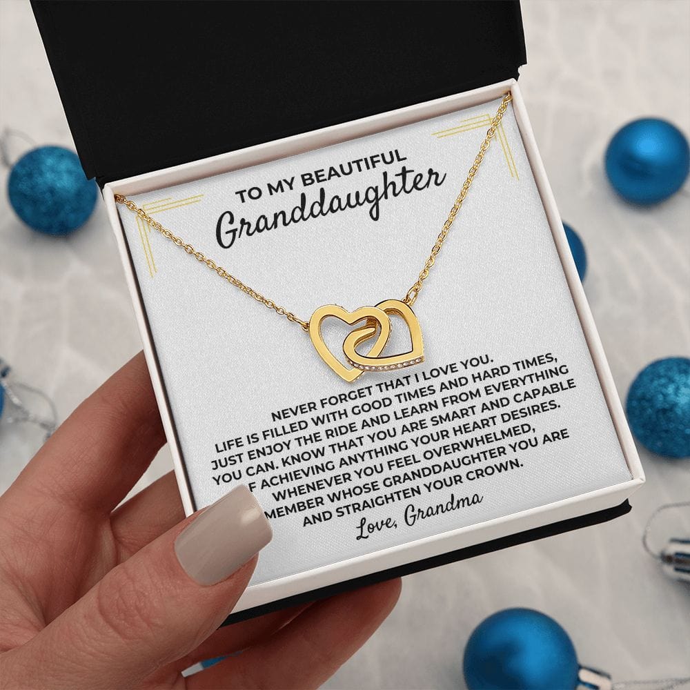 To My Beautiful Granddaughter - Personalized - Interlocked Gift Set - SS393P
