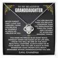 To My Beautiful Granddaughter - Personalized Love Knot Gift Set - SS497