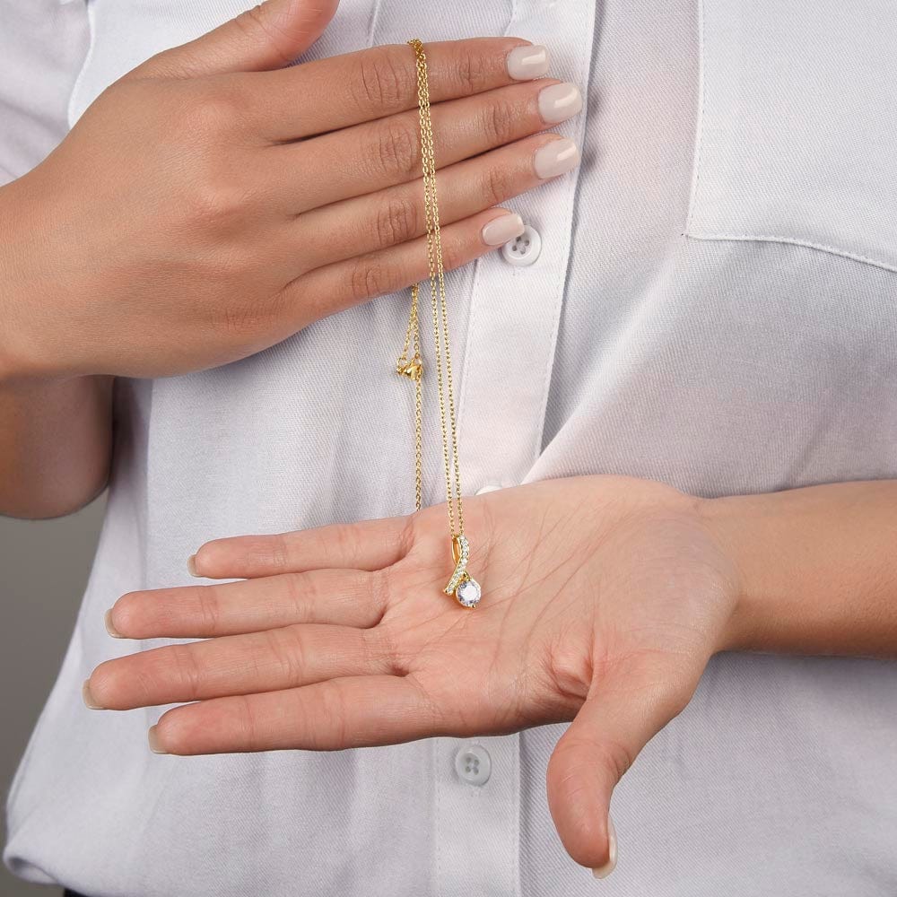 Wife Necklace Gift Set From Husband With Message Card