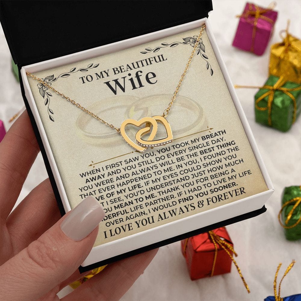 To My Beautiful Wife - Forever Linked Hearts Gift Set - SS414