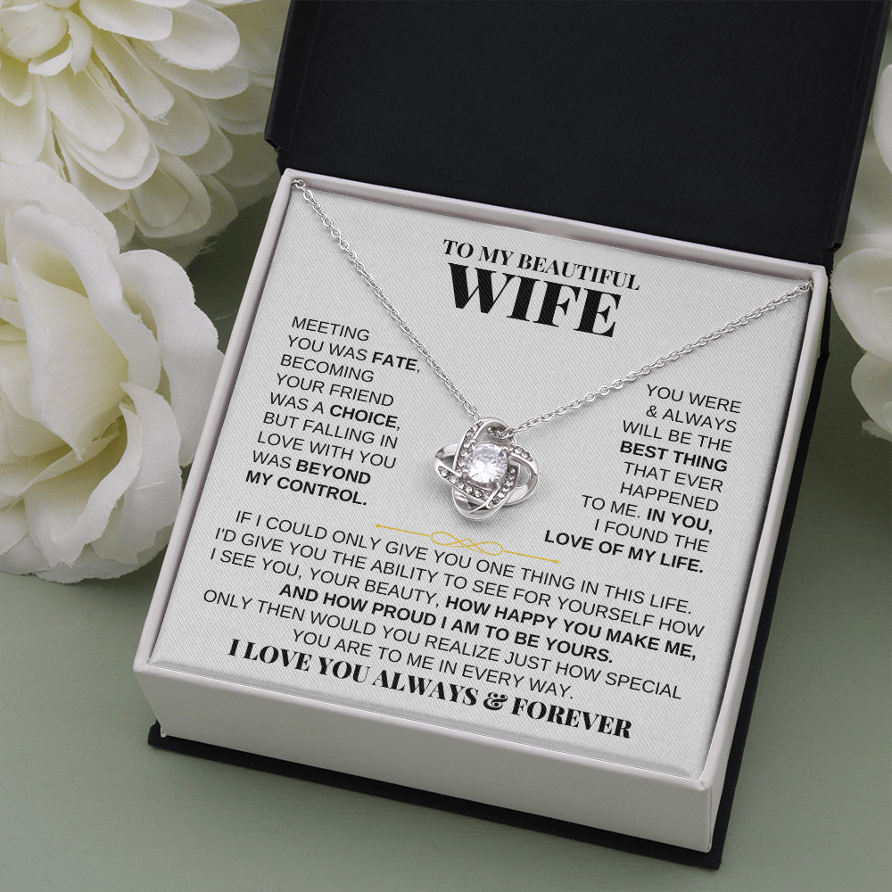 To My Beautiful Wife - Love Knot Gift Set - SS219LK