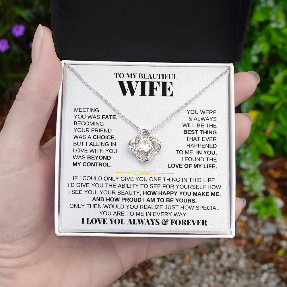 To My Beautiful Wife - Love Knot Gift Set - SS219LK