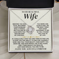 To My Beautiful Wife - Love Knot Necklace Gift Set - SS323