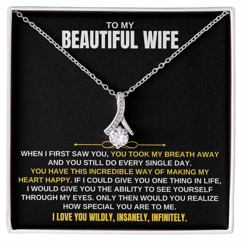 To My Beautiful Wife | You Took My Breath Away | Necklace Gift Set - SS129