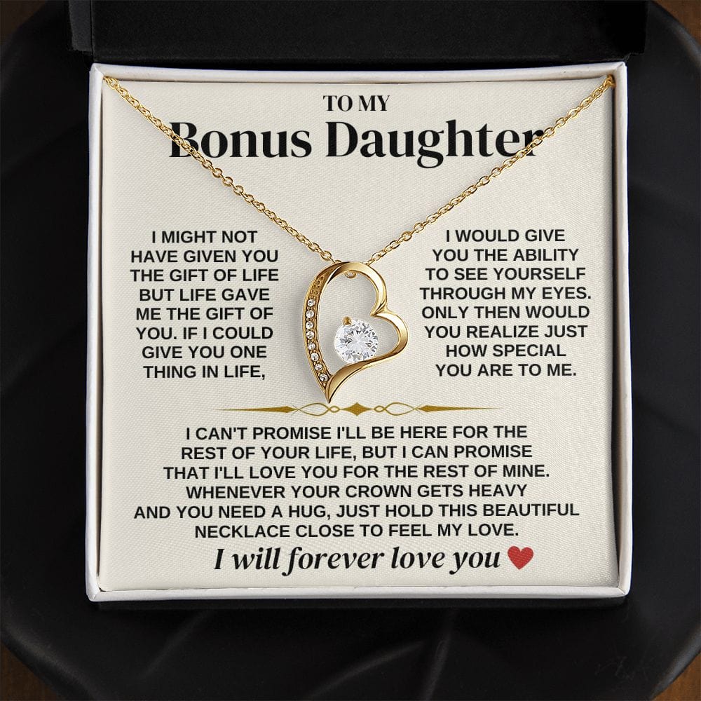 Bonus Daughter necklace in 18k yellow gold finish
