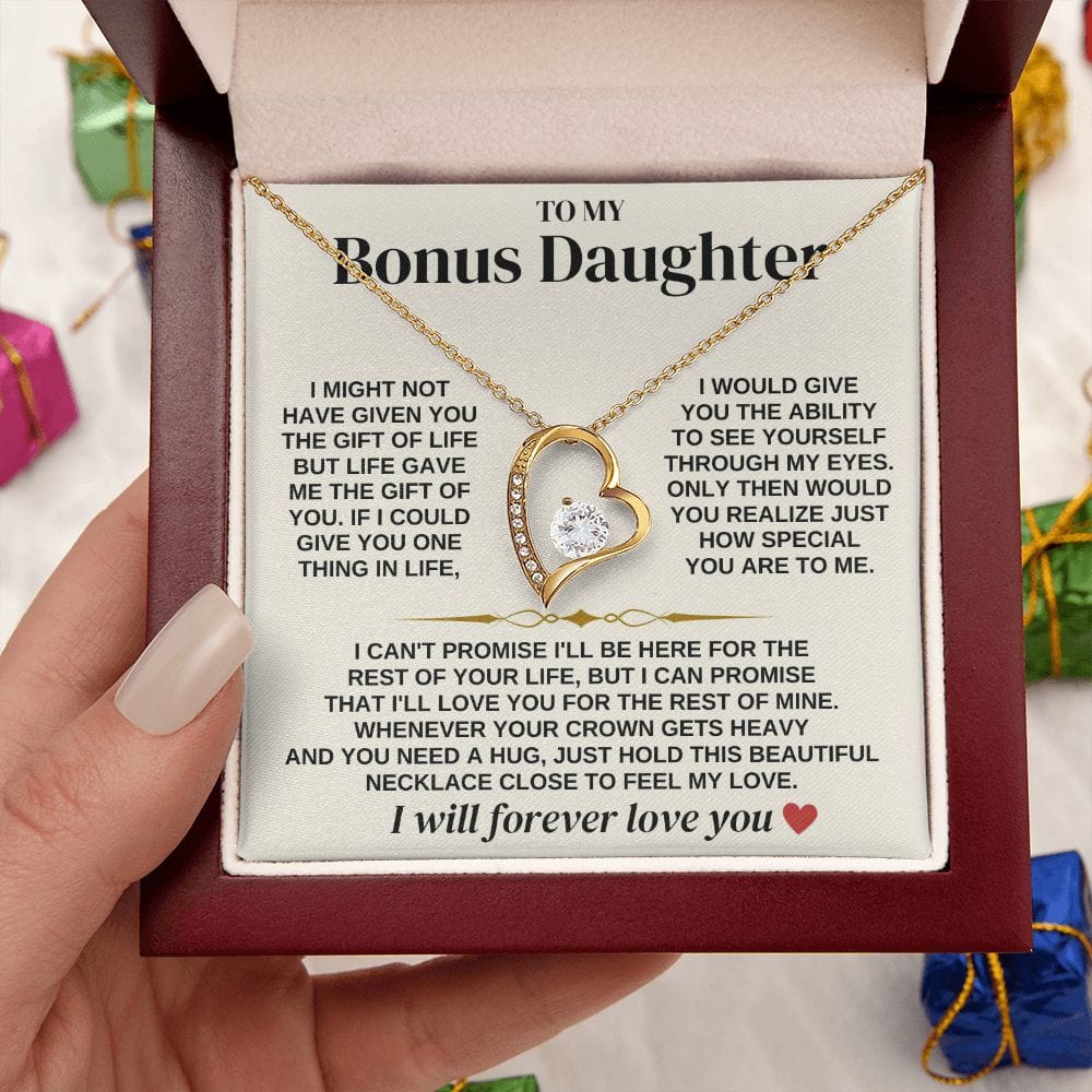 To My Bonus Daughter - Necklace Gift Set - SS312