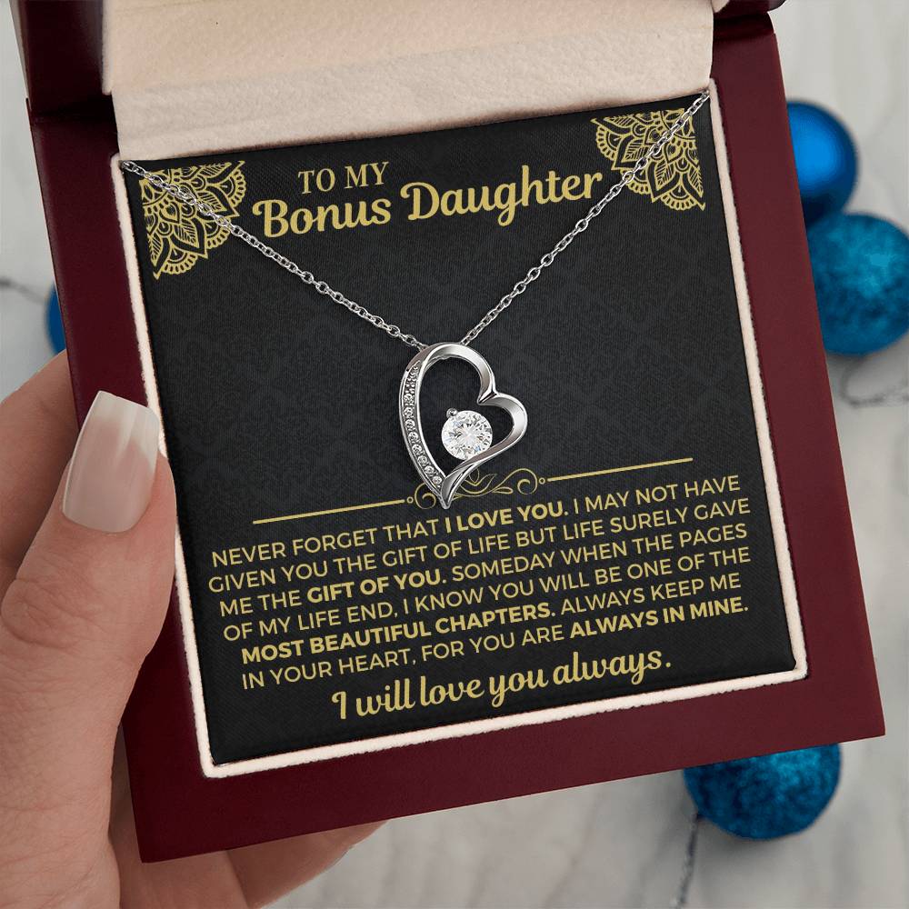 Bonus Daughter gift set in mahogany style luxury box with LED light