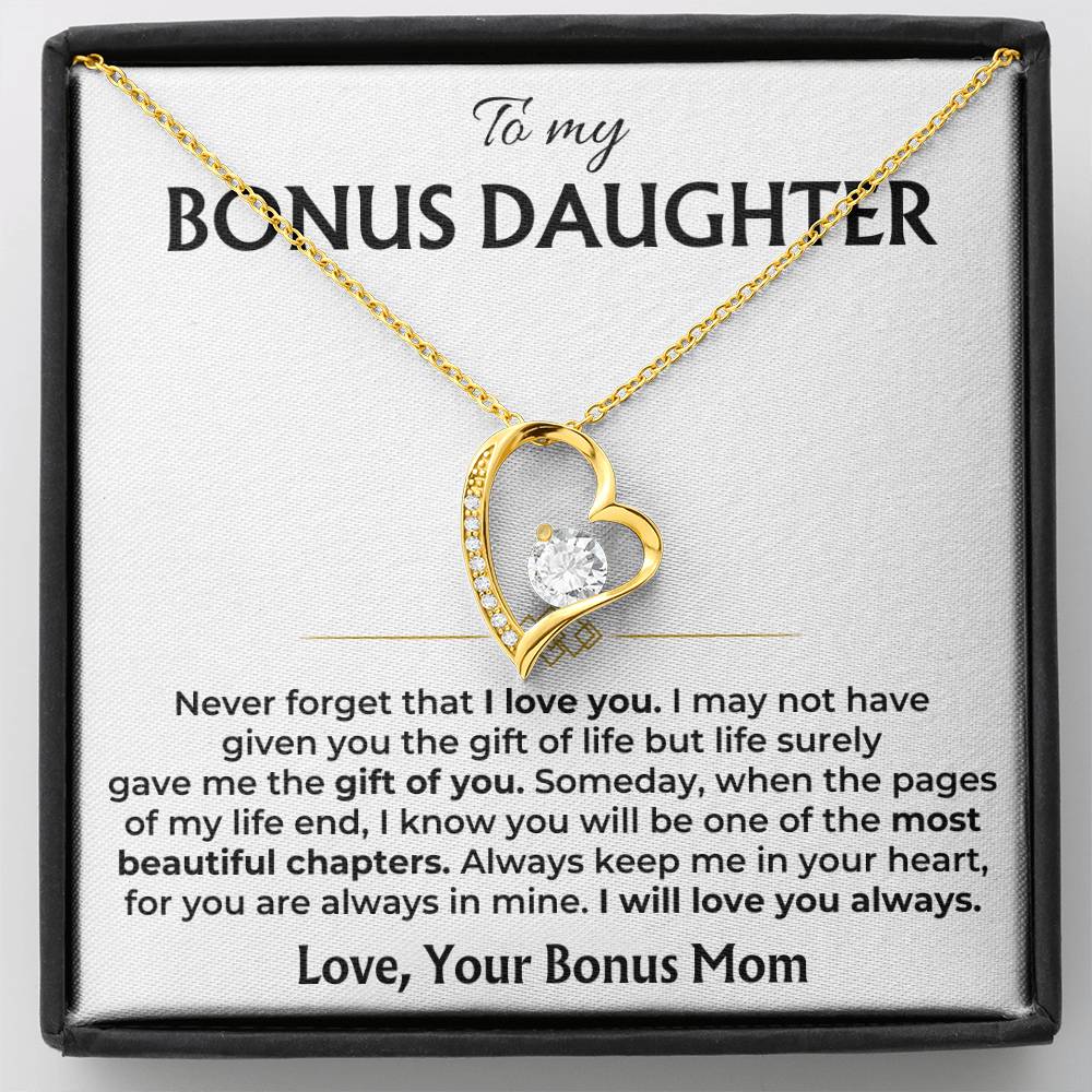 Forever Love pendant close-up, Bonus Daughter gift set