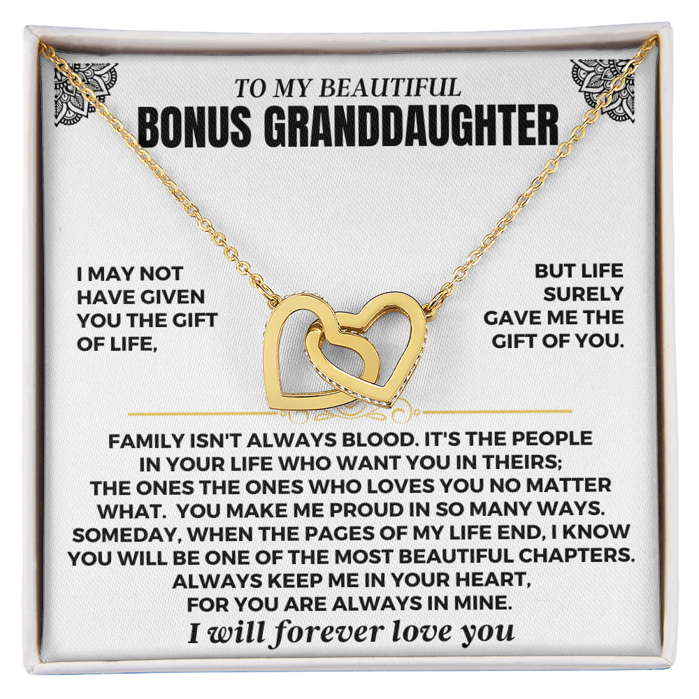To My Bonus Granddaughter - Forever Linked Hearts - Gift Set - SS613