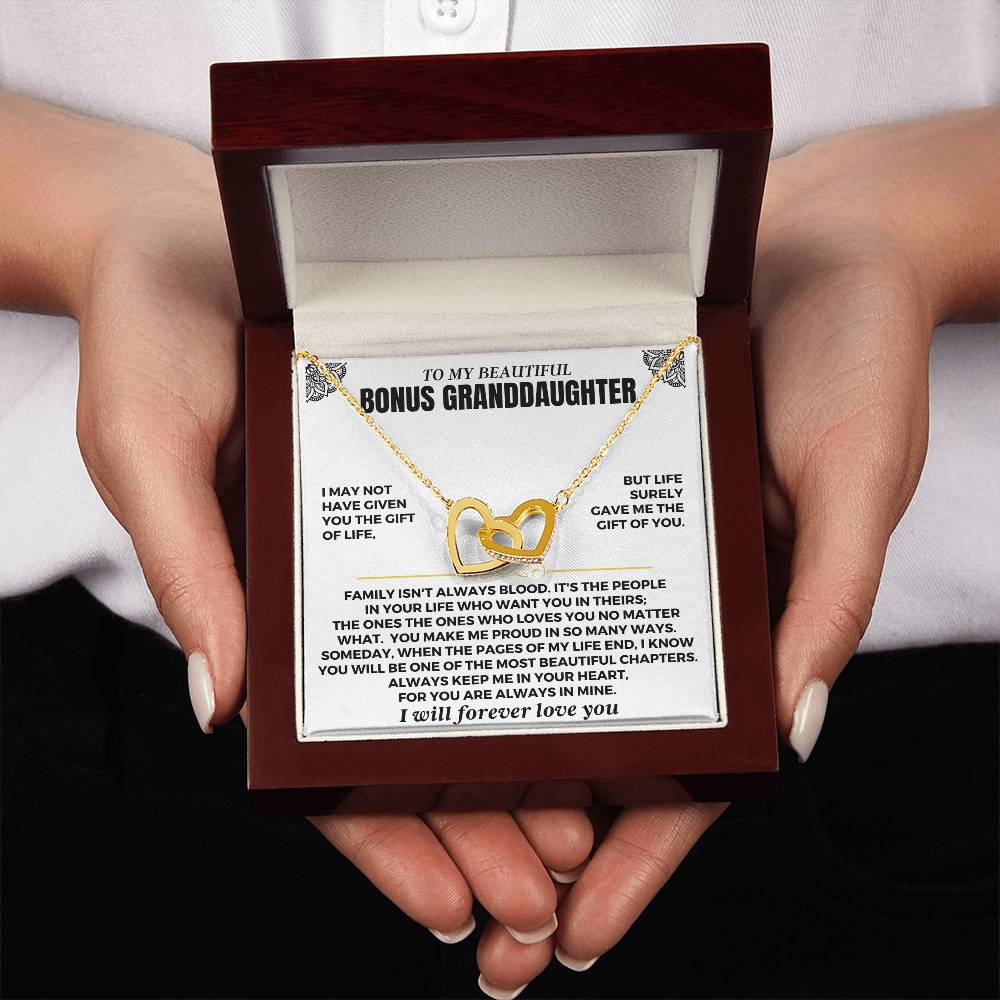 To My Bonus Granddaughter - Forever Linked Hearts - Gift Set - SS613