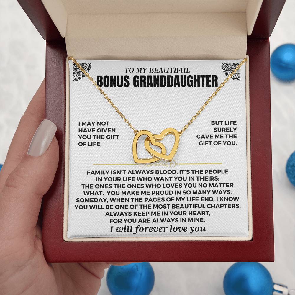 To My Bonus Granddaughter - Forever Linked Hearts - Gift Set - SS613
