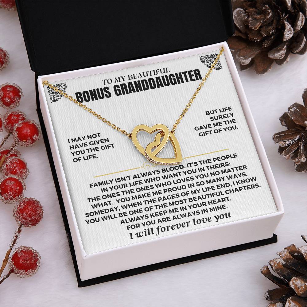 To My Bonus Granddaughter - Forever Linked Hearts - Gift Set - SS613