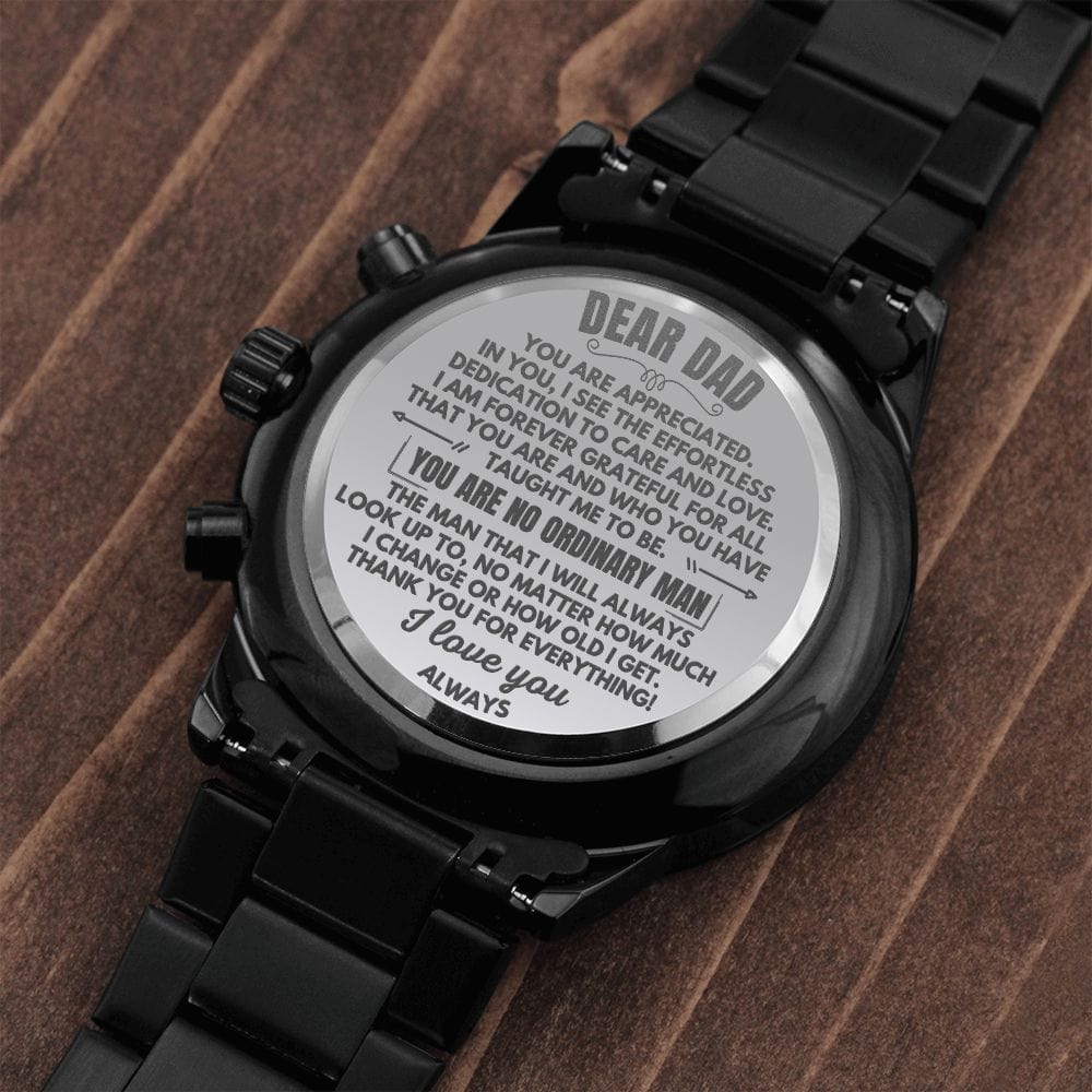Dear Dad - Engraved Chronograph Watch - SS507