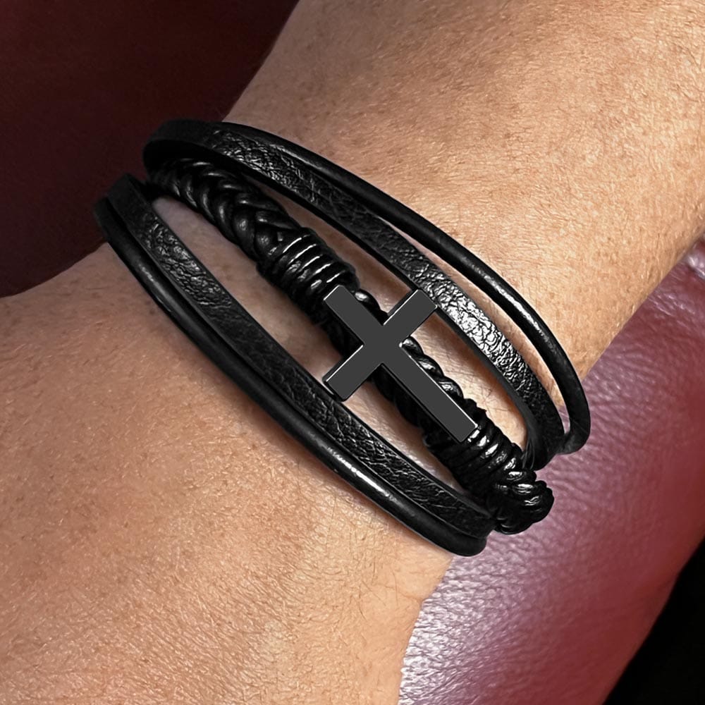 To My Dad - I Love & Appreciate You - Cross Braided Bracelet - Gift Set - SS618