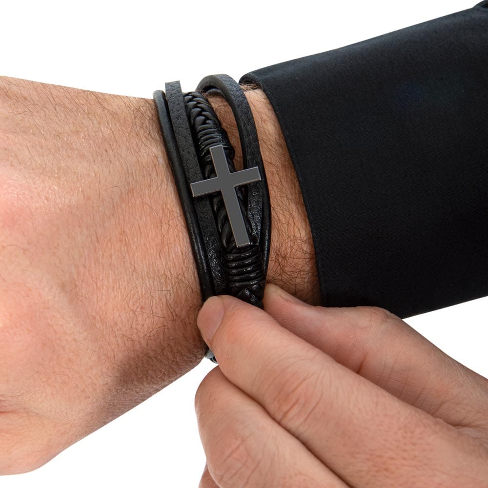To My Dad - I Love & Appreciate You - Cross Braided Bracelet - Gift Set - SS618