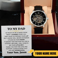 To My Dad - Premium Automatic Openwork Watch - Gift Set - SS214