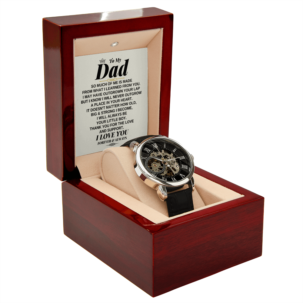To My Dad - Premium Automatic Openwork Watch - Gift Set - SS245