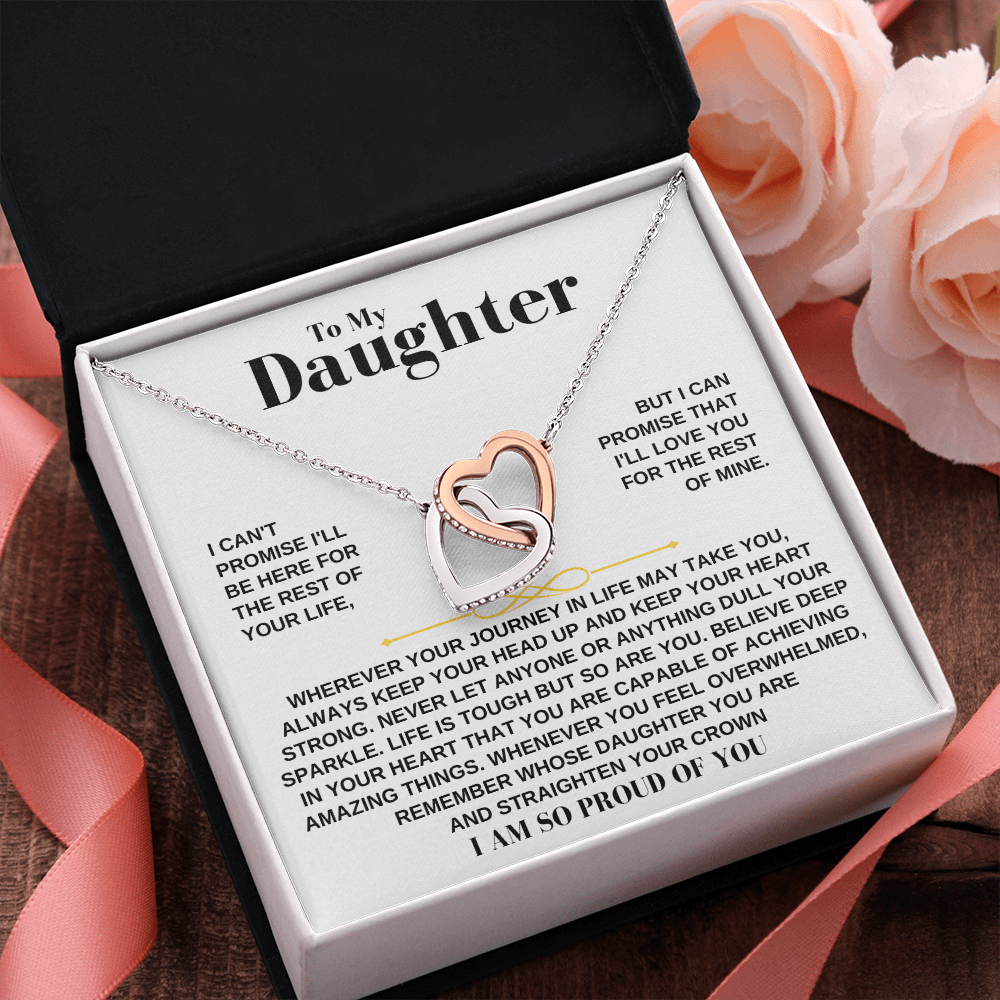 Daughter Necklace Gift Set From Dad With Message Card