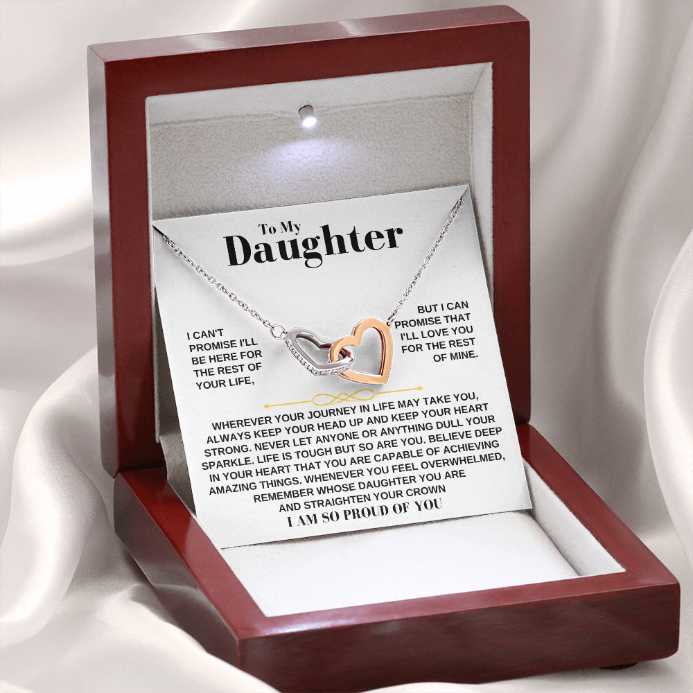 Daughter Necklace Gift Set From Dad With Message Card