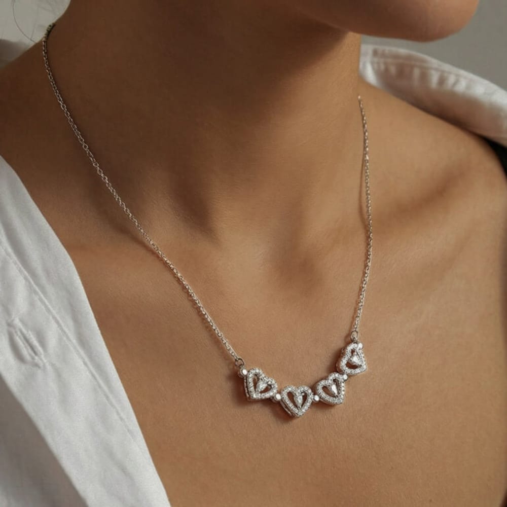 To My Daughter - Being Your Dad - Magnetic Hearts Necklace Gift Set - SS619