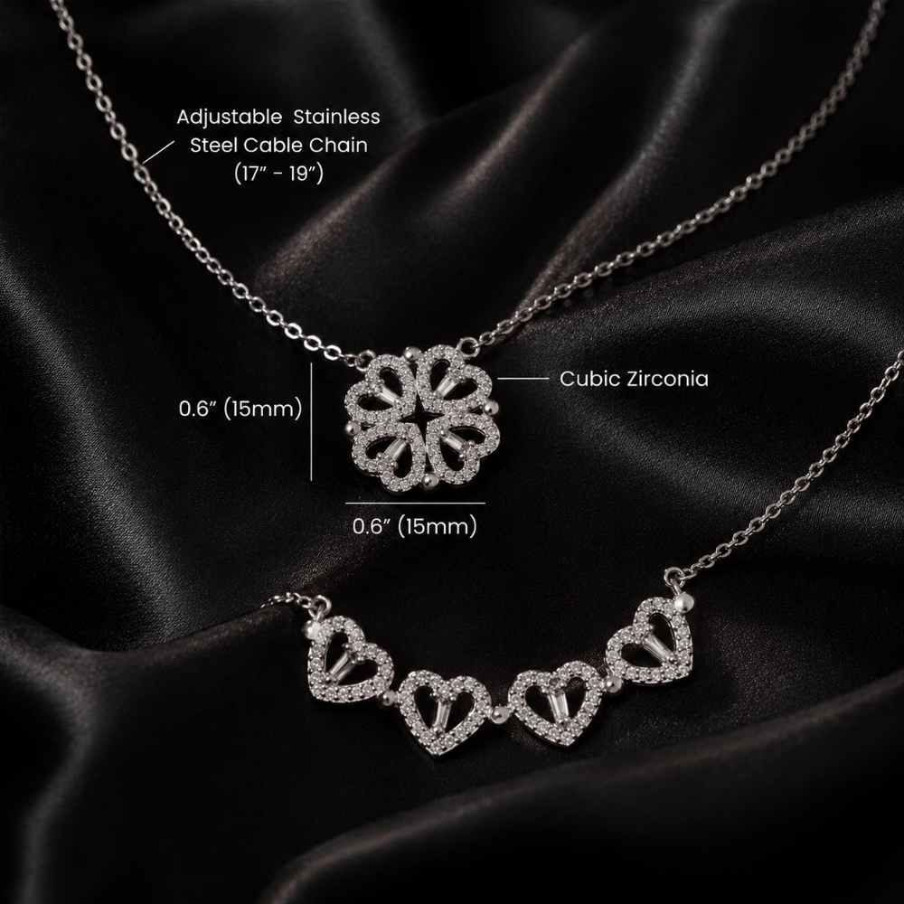 To My Daughter - Being Your Dad - Magnetic Hearts Necklace Gift Set - SS619