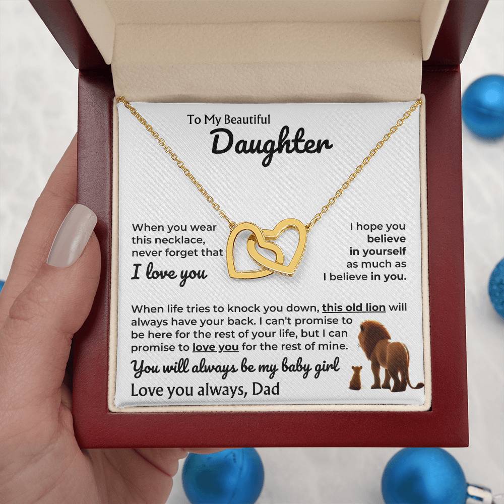 To My Daughter - Dad - Always Be My Baby Girl - Linked Hearts - Gift Set - SS606D