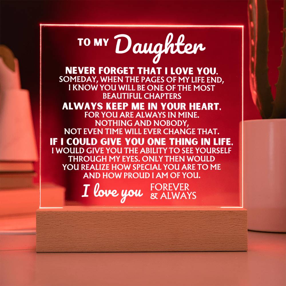 To My Daughter - "I Love You Forever" - Acrylic Lamp ❤️ - AC44D