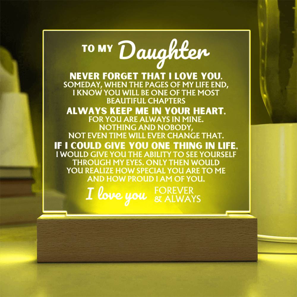 To My Daughter - "I Love You Forever" - Acrylic Lamp ❤️ - AC44D