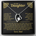 To My Daughter Necklace Gift Set From Dad – Love Dad Message Card