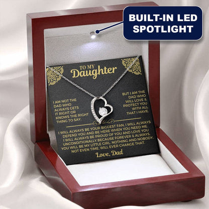 To My Daughter Necklace Gift Set From Dad – Love Dad Message Card