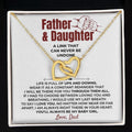 To My Daughter - Love Dad - Beautiful Linked Hearts Gift Set - SS398D