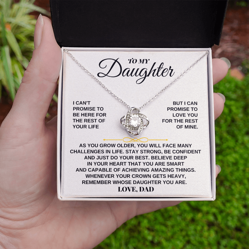 To My Daughter - Love, Dad - Beautiful Love Knot Gift Set - SS260