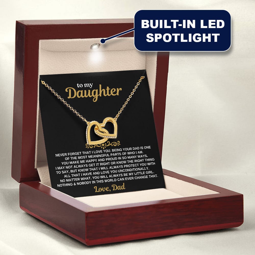 To My Daughter - Love Dad - Forever Linked Hearts - Gift Set - SS630