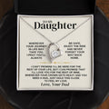 To My Daughter - Love Dad - Necklace Gift Set - SS308