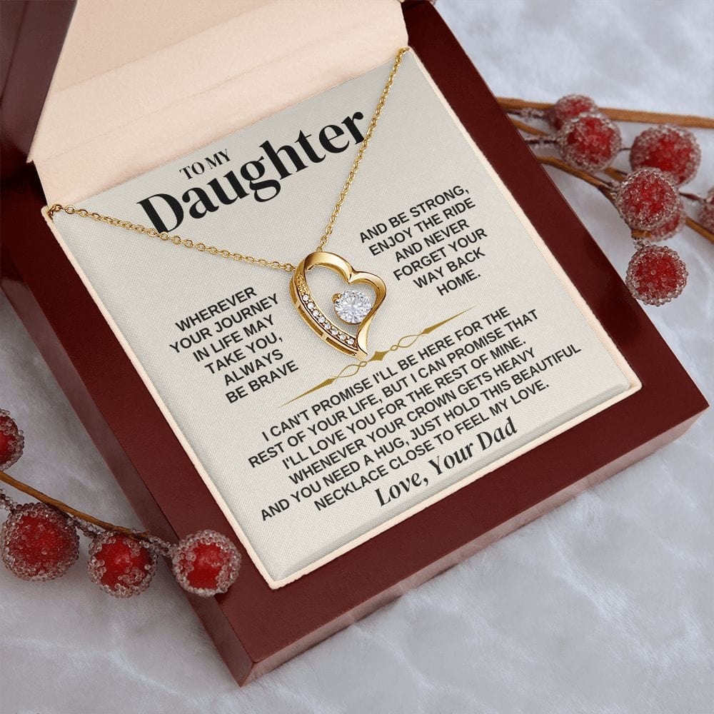 To My Daughter - Love Dad - Necklace Gift Set - SS310D