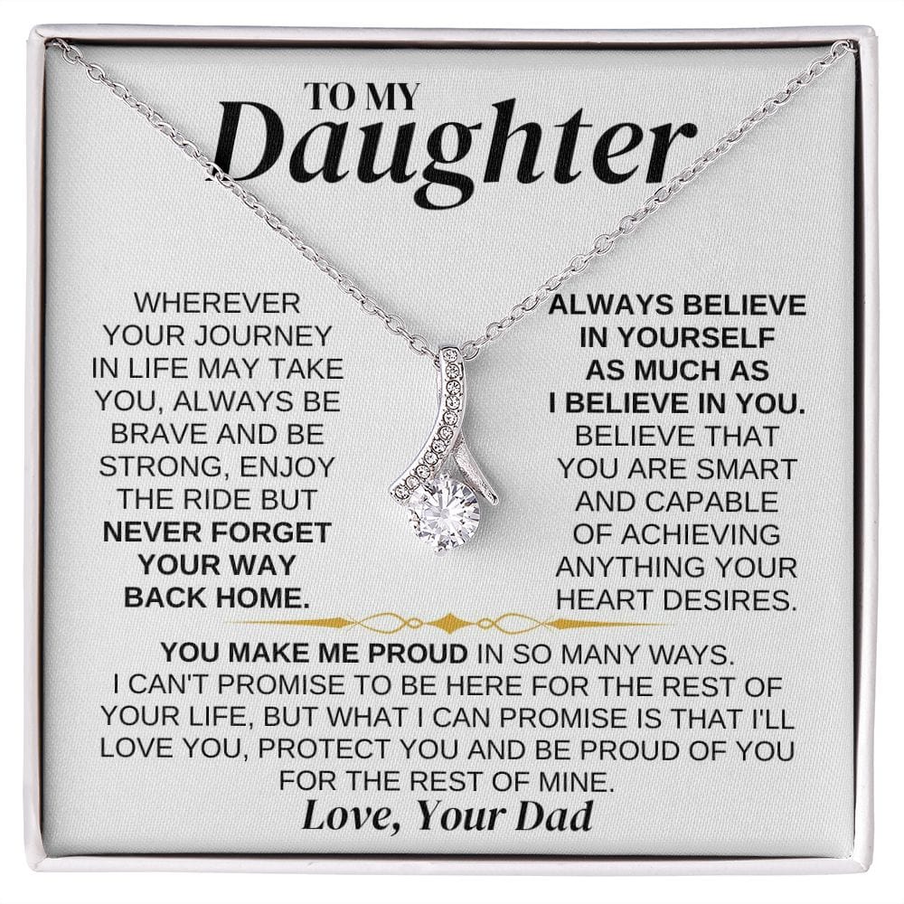 To My Daughter - Love Dad - Necklace Gift Set - SS318V2