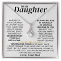 To My Daughter - Love Dad - Necklace Gift Set - SS318V2