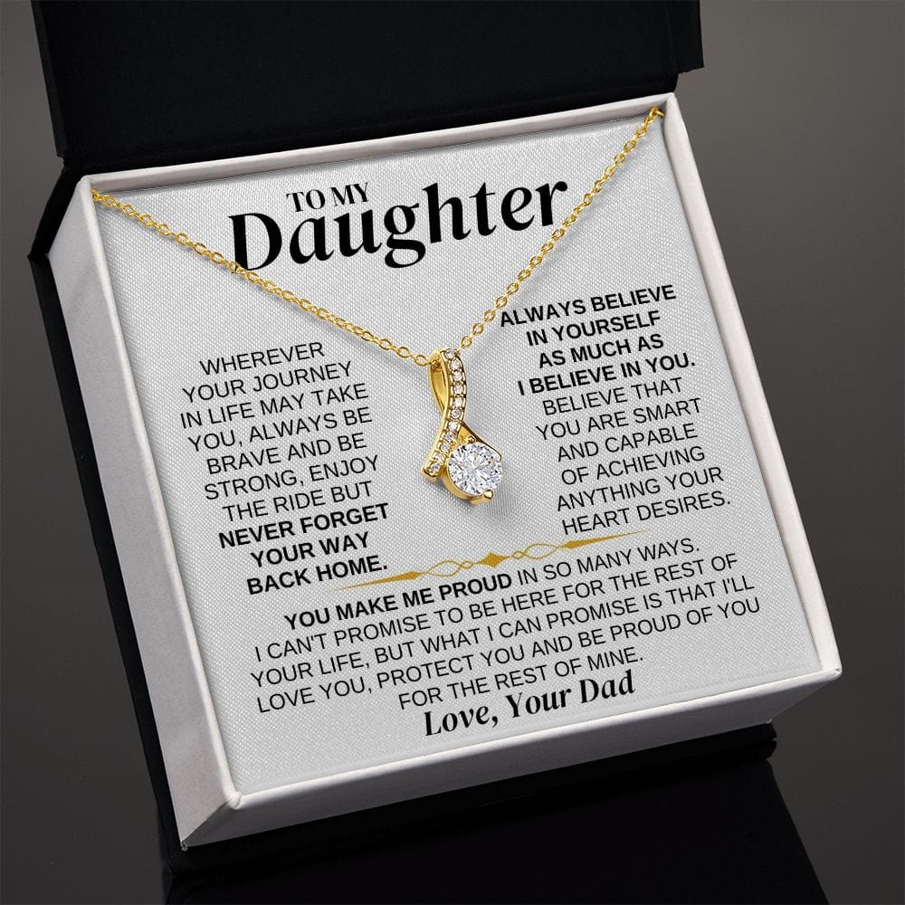To My Daughter - Love Dad - Necklace Gift Set - SS318V2