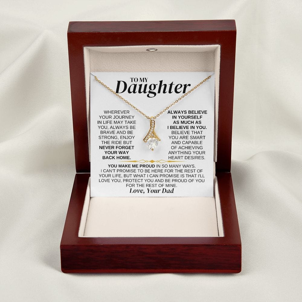 To My Daughter - Love Dad - Necklace Gift Set - SS318V2