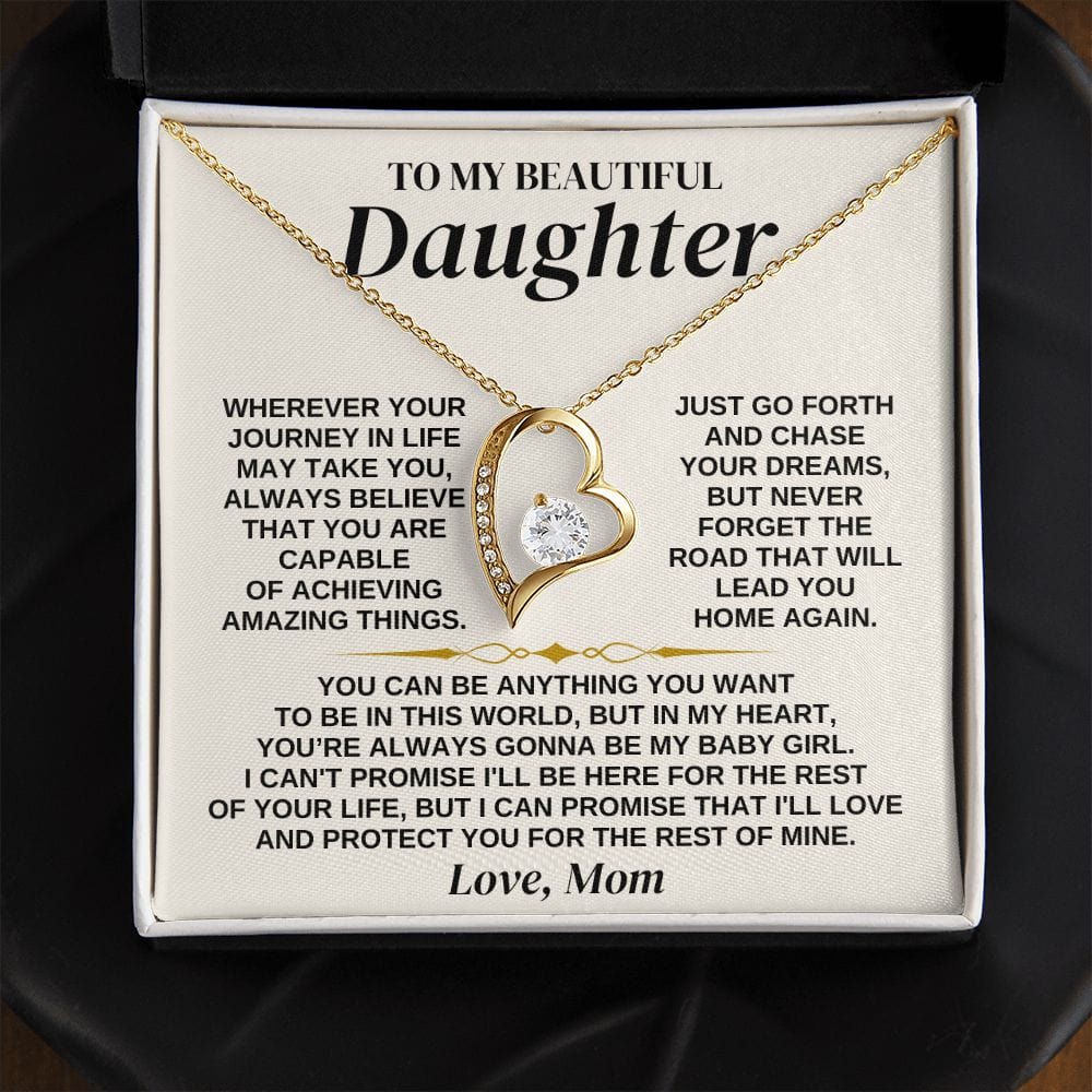 To My Daughter - Love Mom - Necklace Gift Set - SS324