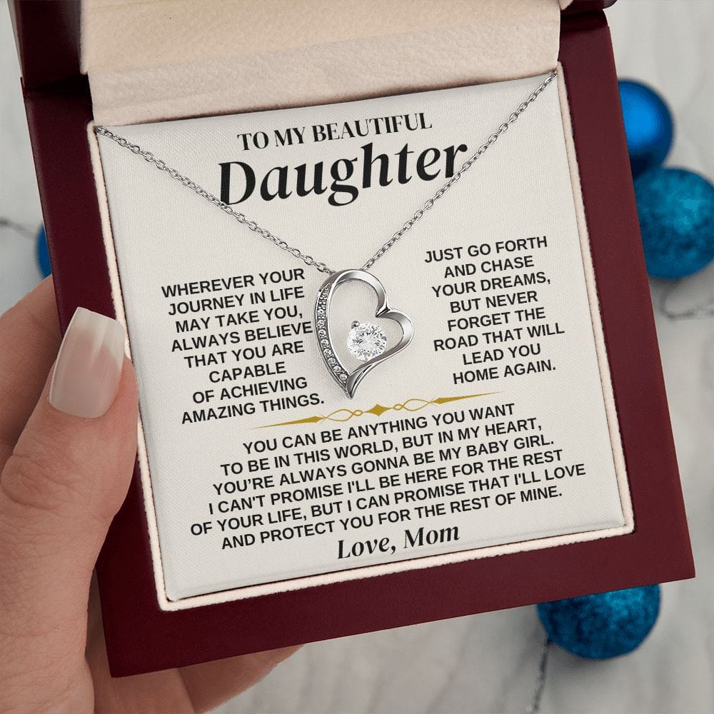To My Daughter - Love Mom - Necklace Gift Set - SS324