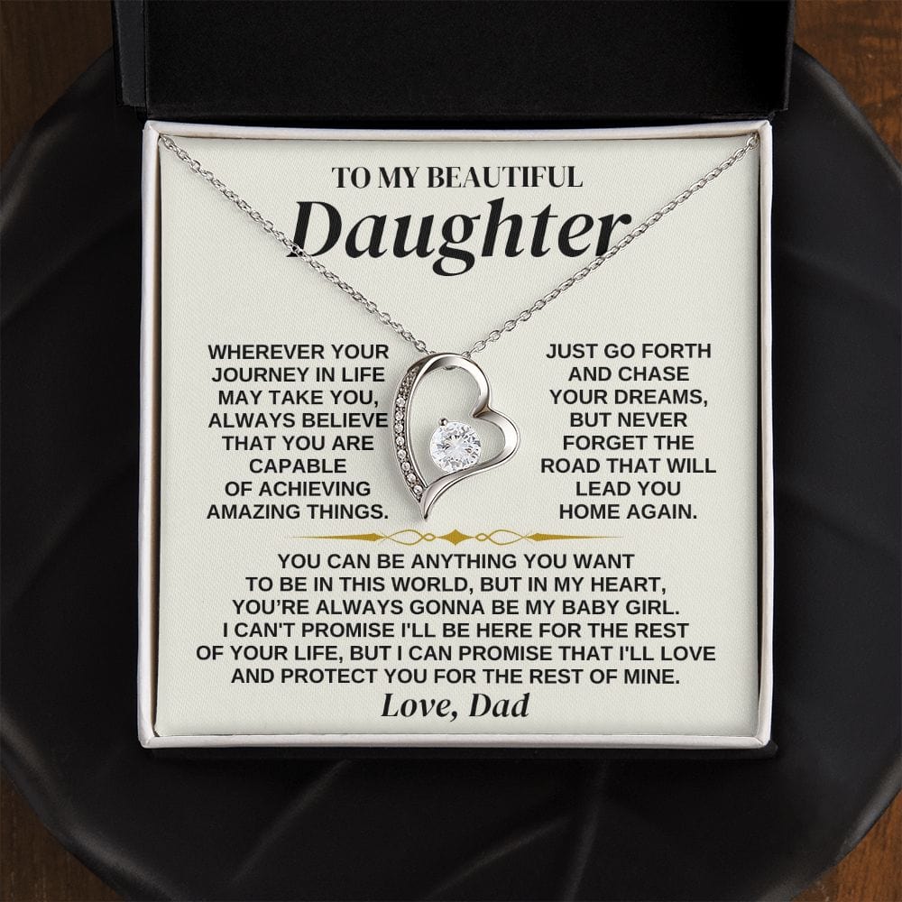 To My Daughter - Love Dad - Necklace Gift Set - SS324D
